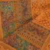 Sanskriti Vintage Dupatta Lange Stol Georgette Gule Slør Broderede Tørklæder