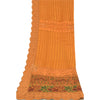 Sanskriti Vintage Dupatta Lange Stol Georgette Gule Slør Broderede Tørklæder