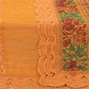 Sanskriti Vintage Dupatta Lange Stol Georgette Gule Slør Broderede Tørklæder