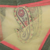 Sanskriti Vintage Cream Dupatta Long Stole Net Mesh Embroidered Premium Scarves