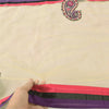 Sanskriti Vintage Cream Dupatta Long Stole Net Mesh Embroidered Premium Scarves