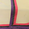 Sanskriti Vintage Cream Dupatta Long Stole Net Mesh Embroidered Premium Scarves