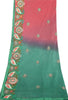 Sanskriti Vintage Dupatta Long Stole Cotton Brown Veil Hand Beaded Woven Scarves