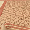 Sanskriti Vintage Dupatta Lang Stola Kunstsilke Fersken Håndperlet Vævet Slør