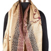 Sanskriti Vintage Dupatta Long Stole Pure Silk Cream Beaded, Hand-Block Printed
