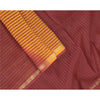 Sanskriti Vintage Dupatta Long Stole Cotton Silk Orange/Dark Red Woven Printed