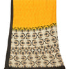 Sanskriti Vintage Dupatta Long Stole Cotton Yellow Shawl Woven Printed Scarves