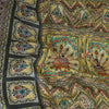 Sansrkiti New Long Stole Dupatta Chanderi Multi Color Printed Peacock Shawl