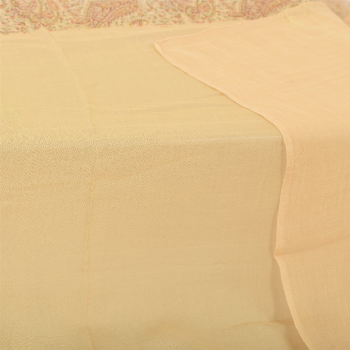 Sanskriti Dupatta Indian Cream Long Stole Pure Cotton Printed Premium Wrap Veil