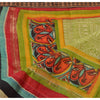Sanskriti Vintage Dupatta Long Stole Chanderi Green Veil Digital Printed Scarves