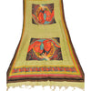 Sanskriti Vintage Dupatta Long Stole Chanderi Green Veil Digital Printed Scarves