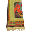 Sanskriti Vintage Dupatta Long Stole Chanderi Green Veil Digital Printed Scarves