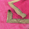 Sanskriti Vintage Pink Dupatta Long Stole Pure Silk Hand Beaded Premium Scarves