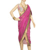 Sanskriti Vintage Pink Dupatta Long Stole Pure Silk Hand Beaded Premium Scarves