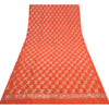 Sanskriti Vintage Dupatta Long Stole Pure Silk Orange Woven Brocade/Banarasi