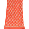 Sanskriti Vintage Dupatta Long Stole Pure Silk Orange Woven Brocade/Banarasi