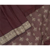 Sanskriti Vintage Dupatta Long Stole Art Silk Dark Red Woven Scarves Shawl Veil
