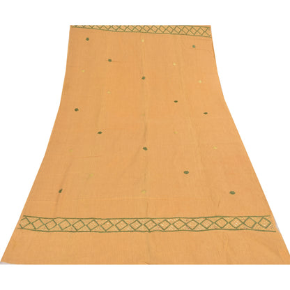 Sanskriti Vintage Dupatta Long Stole Indian Pure Khadi Cotton Hand Embroidered