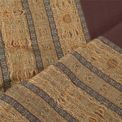 Sanskriti Vintage Dark Red Dupatta Long Stole Pure Cotton HandWoven Premium Veil