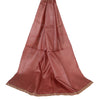 Sanskriti Vintage Dark Red Dupatta Long Stole Pure Silk Embroidered Scarves Veil