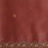 Sanskriti Vintage Dark Red Dupatta Long Stole Pure Silk Embroidered Scarves Veil