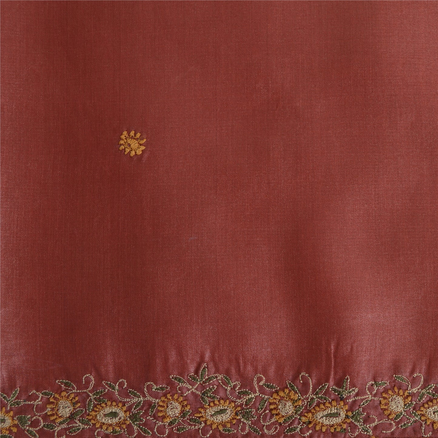 Sanskriti Vintage Dark Red Dupatta Long Stole Pure Silk Embroidered Scarves Veil