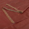 Sanskriti Vintage Dark Red Dupatta Long Stole Pure Silk Embroidered Scarves Veil