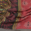 Sanskriti Vintage Dupatta Long Stole Pure Woolen Dark Red Shawl Printed Work