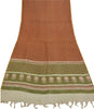 Sanskriti Vintage Dupatta Long Stole Chanderi Rusty Orange Printed Scarves