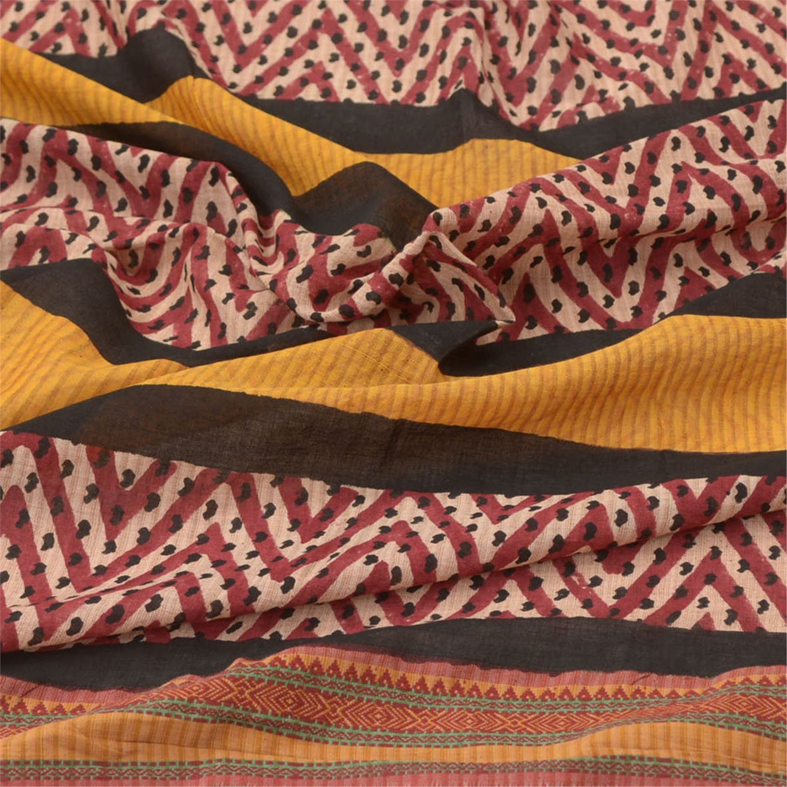 Sanskriti Vintage Dupatta Long Stole Pure Silk Hijab Printed Wrap Scarves