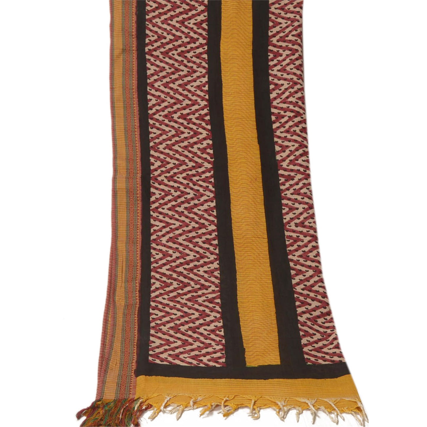 Sanskriti Vintage Dupatta Long Stole Pure Silk Hijab Printed Wrap Scarves