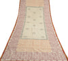 Sanskriti Vintage Dupatta Long Stole Ivory Hand Block Printed Scarves