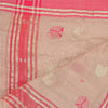 Sanskriti Vintage Dupatta Long Stole Cotton Silk Pink Hand Woven Zari Scarves