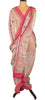 Sanskriti Vintage Dupatta Long Stole Cotton Silk Pink Hand Woven Zari Scarves