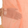 Sanskriti Vintage Dupatta Long Stole Pure Chiffon Silk Peach Hand Beaded Scarves
