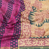 Sanskriti Vintage Dupatta Long Stole Blend Silk Ivory Printed Wrap Scarves