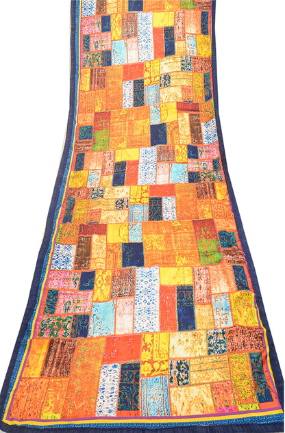 Sanskriti Vintage Dupatta Long Stole Satin Hijab Digital Printed Soft Scarves