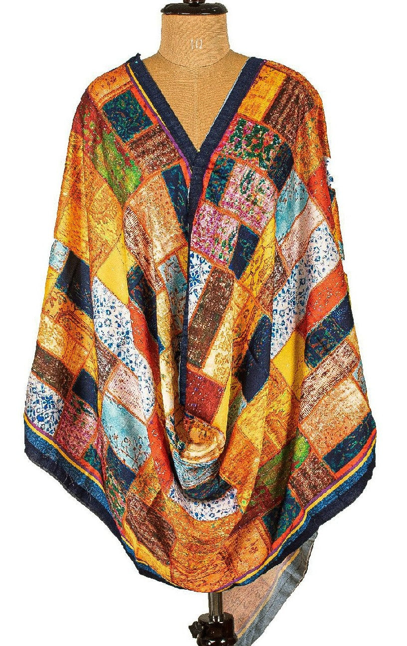 Sanskriti Vintage Dupatta Long Stole Satin Hijab Digital Printed Soft Scarves