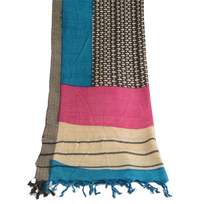 Sanskriti Vintage Dupatta Long Stole Pure Woolen Shawl Printed Wrap Scarves Veil