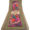 Sanskriti Vintage Dupatta Long Stole Blend Silk Hijab Printed Soft Scarves