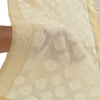 Sanskriti Vintage Dupatta Long Stole Blend Silk Ivory Hijab Hand-Woven Scarves