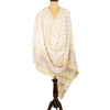 Sanskriti Vintage Dupatta Long Stole Blend Silk Ivory Hijab Hand-Woven Scarves