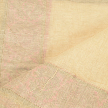 Sanskriti Vintage Dupatta Long Stole Cotton Silk Ivory Embroidered Patch Work