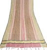 Sanskriti Vintage Ivory Long Dupatta Stole Pure Cotton Hijab Printed Wrap Veil