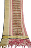 Sanskriti Vintage Ivory Long Dupatta Stole Pure Cotton Hijab Printed Wrap Veil