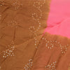 Sanskriti Vintage Pink Long Dupatta Stole Pure Georgette Bandhani Woven Scarves
