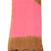Sanskriti Vintage Pink Long Dupatta Stole Pure Georgette Bandhani Woven Scarves