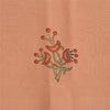 Sanskriti Vintage Long Dupatta Stole Pure Crepe Silk Peach Block Printed Scarves