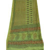 Sanskriti Vintage Long Green Dupatta/Stole Cotton Silk Hand-Block Printed Veil