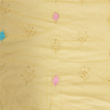 Load image into Gallery viewer, Sanskriti Vintage Dupatta Cream Long Stole Pure Chiffon Silk Hand Beaded Veil
